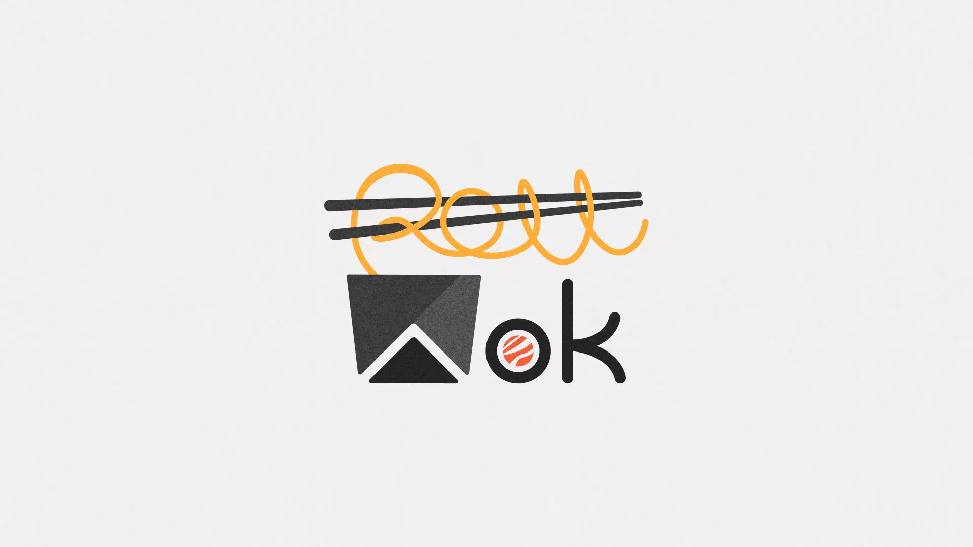 Разработка логотипа суши-бара «Roll Wok Club» в Снежногорске